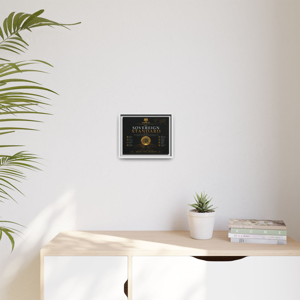 Framed Matte Canvas Print — "The Sovereign Standard" Bitcoin Art