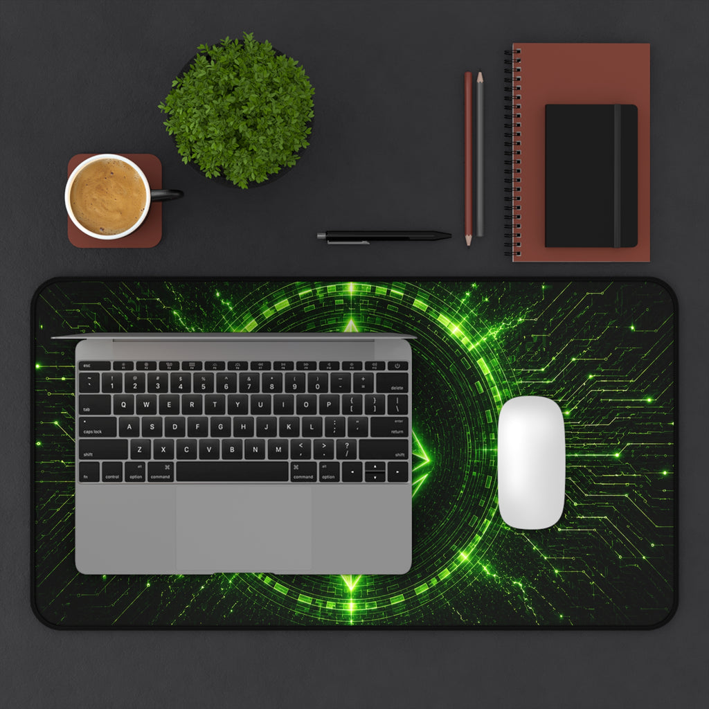 Neon Ethereum Logo Desk Mat | Crypto Gaming Mousepad