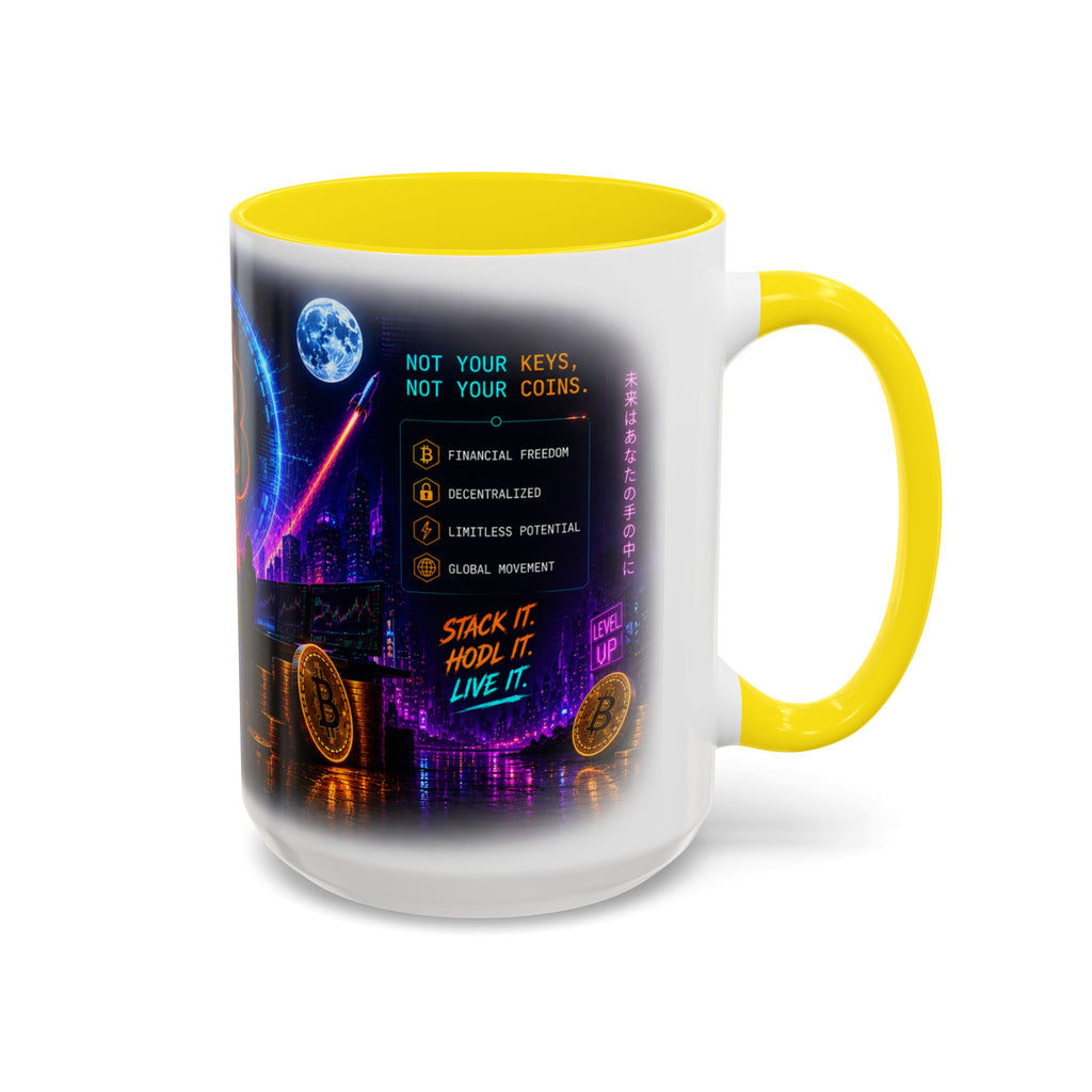 Bitcoin Cyberpunk Coffee Mug | Crypto Trader Mug | Bitcoin Is Freedom Cup | Crypto Gift for Men | Cyberpunk Bitcoin Art Mug