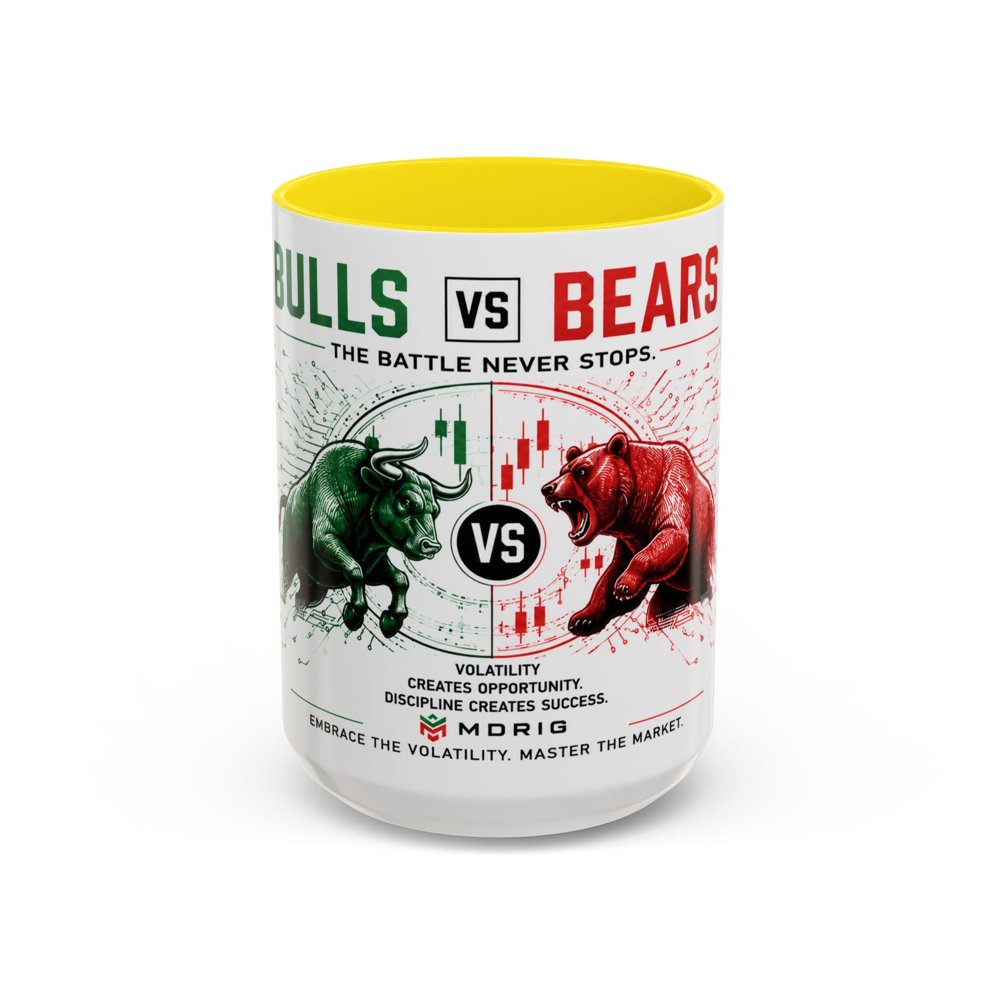 Bulls vs Bears Coffee Mug | Trader Coffee Cup | Stock Market Mug | Crypto Trading Gift | Day Trader Mug | Finance Lover Gift