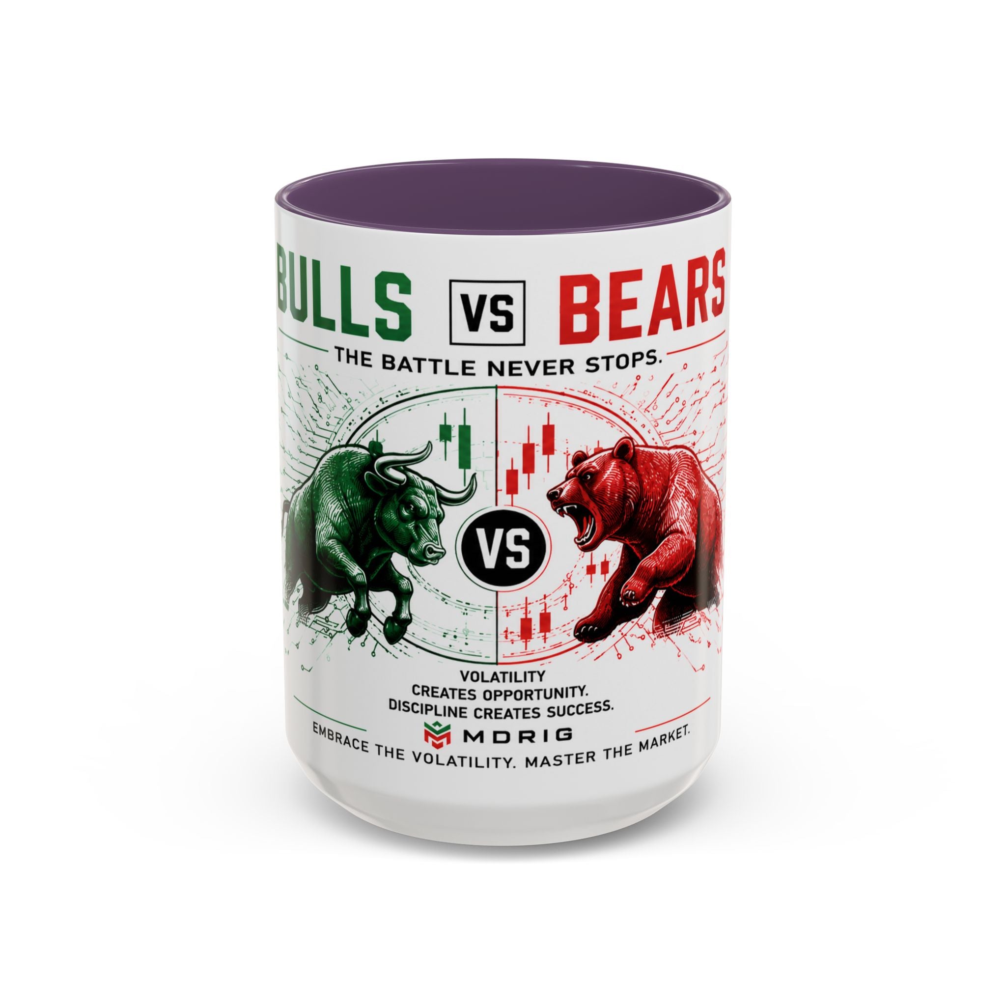 Bulls vs Bears Coffee Mug | Trader Coffee Cup | Stock Market Mug | Crypto Trading Gift | Day Trader Mug | Finance Lover Gift