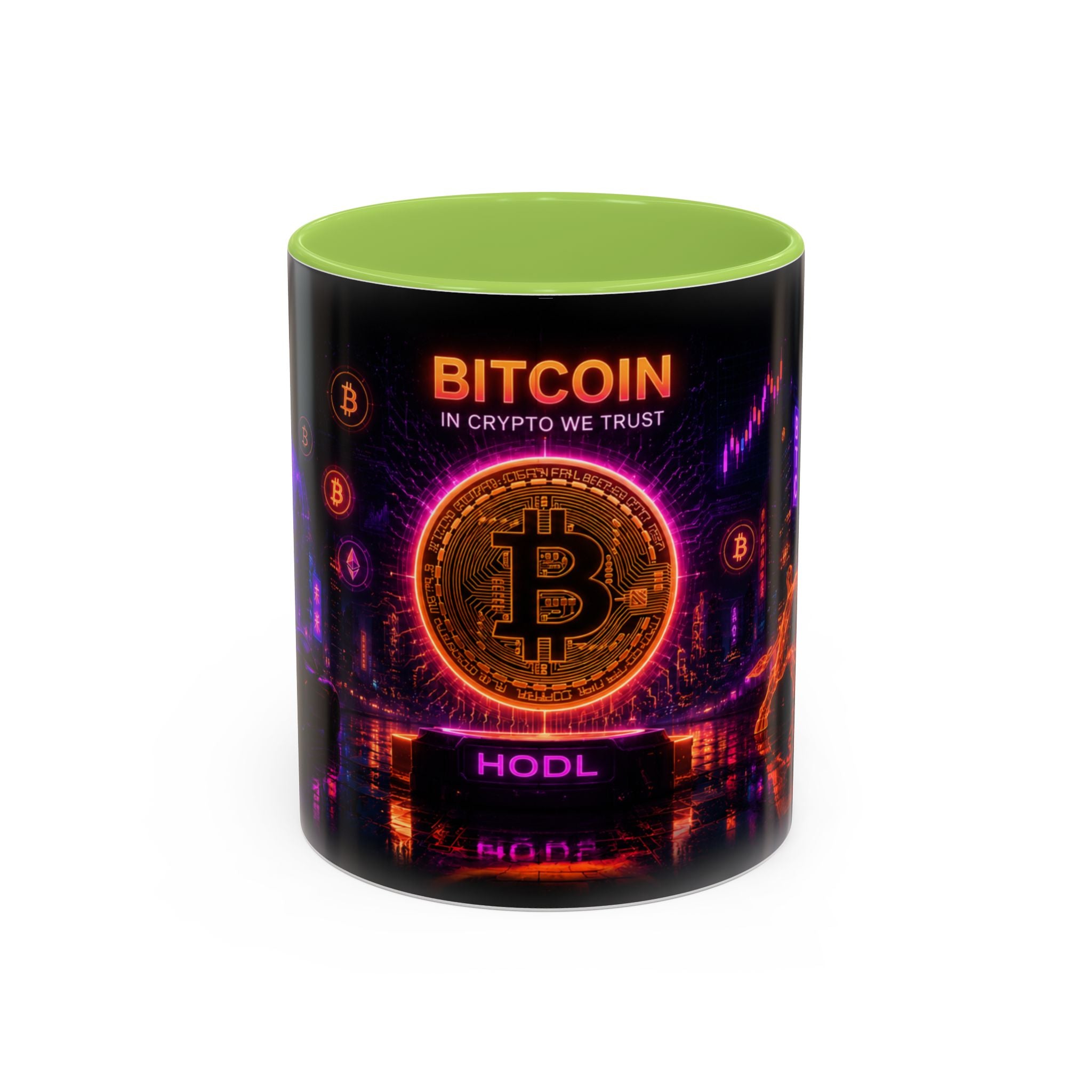 Bitcoin Cyberpunk Coffee Mug | Crypto Trader Mug | Bitcoin Is Freedom Cup | Crypto Gift for Men | Cyberpunk Bitcoin Art Mug