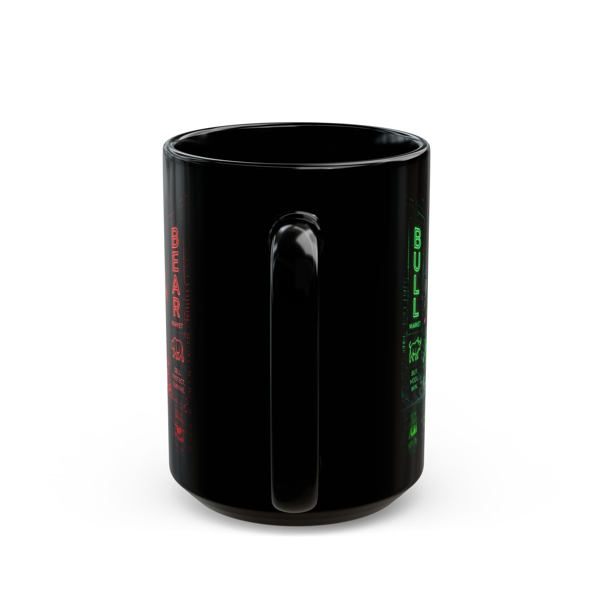 Bull vs Bear Bitcoin Mug | Crypto Coffee Mug | Trading Mug | Day Trader Gift | Bitcoin Cup | Stock Market Coffee Mug | Cyberpunk Mug