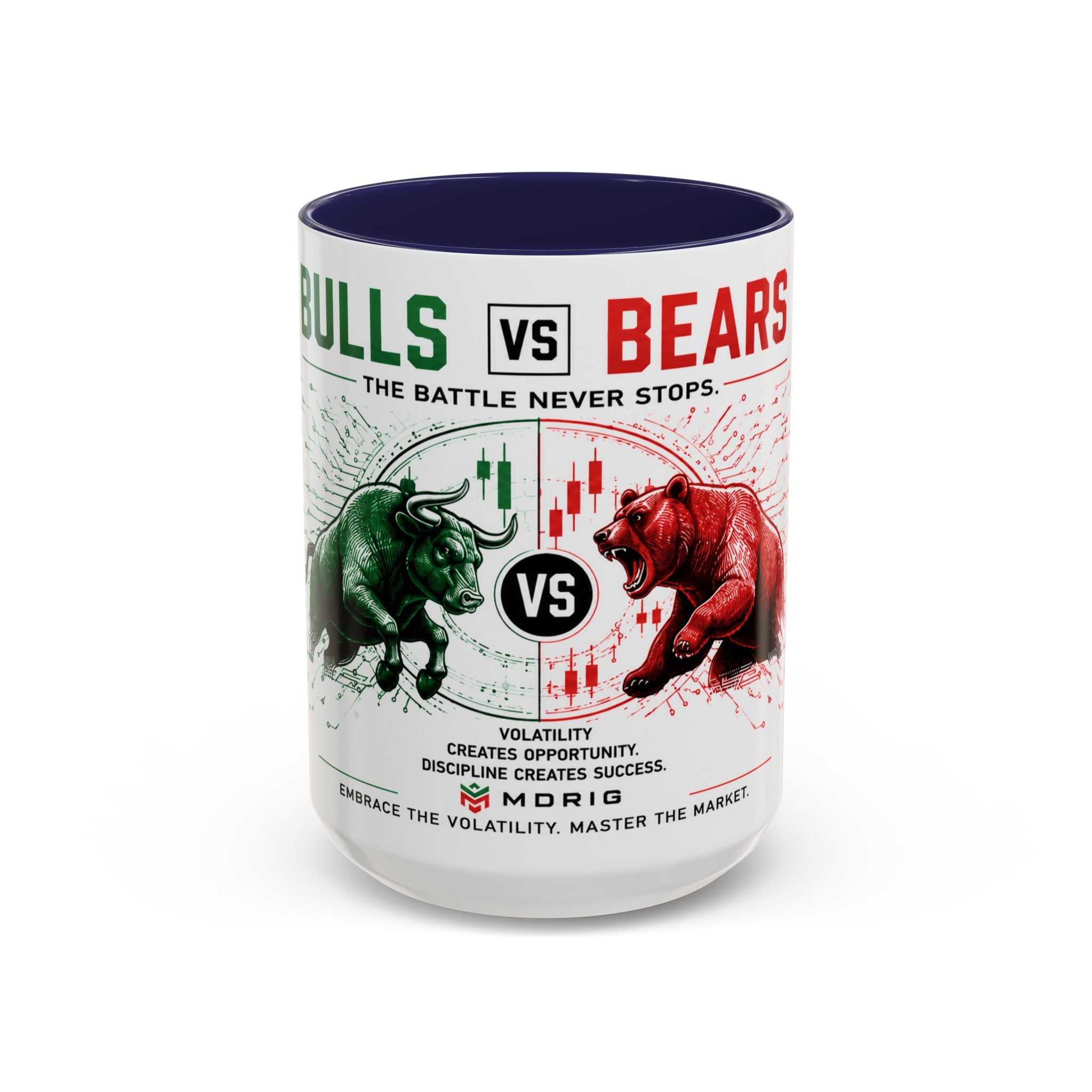 Bulls vs Bears Coffee Mug | Trader Coffee Cup | Stock Market Mug | Crypto Trading Gift | Day Trader Mug | Finance Lover Gift