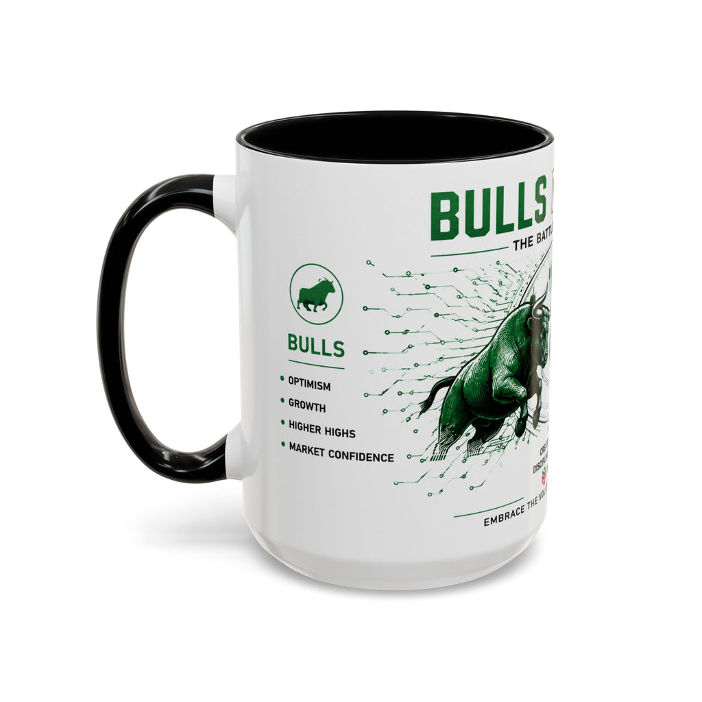 Bulls vs Bears Coffee Mug | Trader Coffee Cup | Stock Market Mug | Crypto Trading Gift | Day Trader Mug | Finance Lover Gift