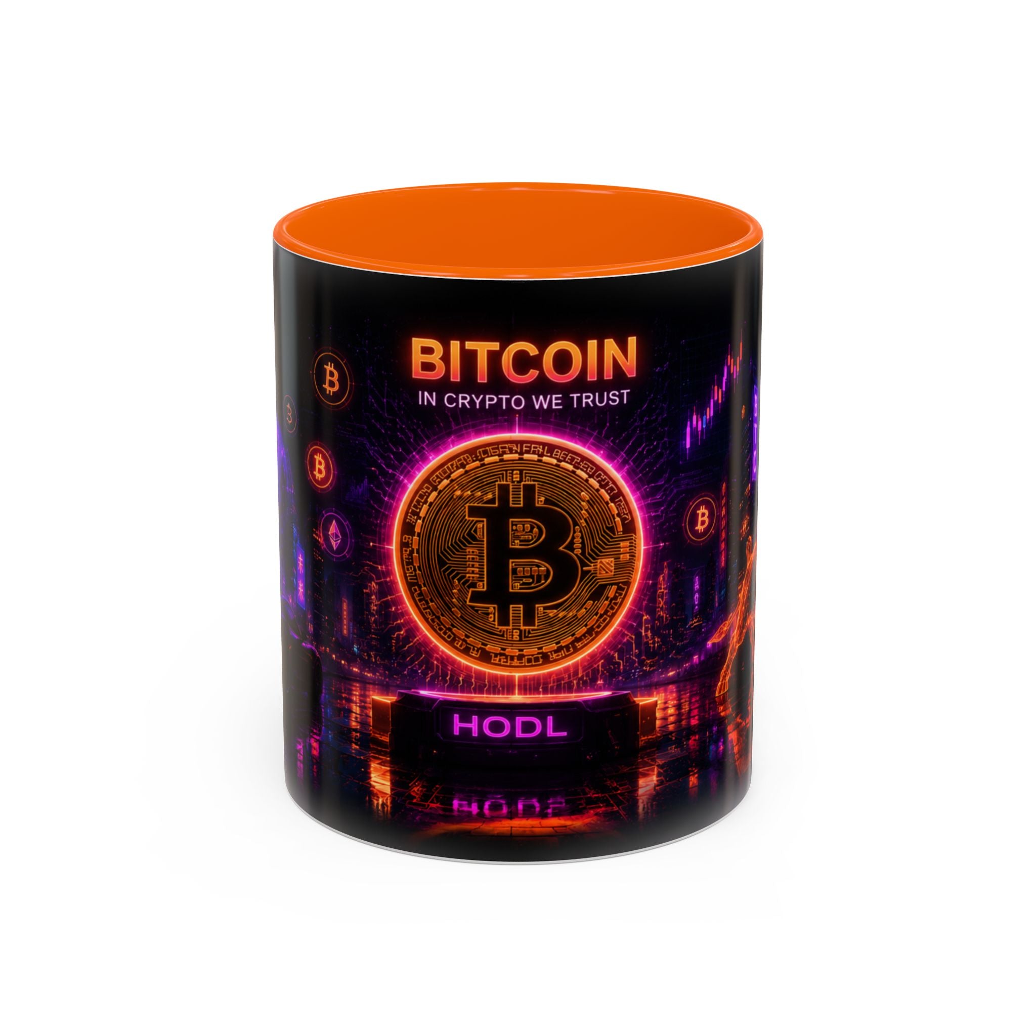 Bitcoin Cyberpunk Coffee Mug | Crypto Trader Mug | Bitcoin Is Freedom Cup | Crypto Gift for Men | Cyberpunk Bitcoin Art Mug