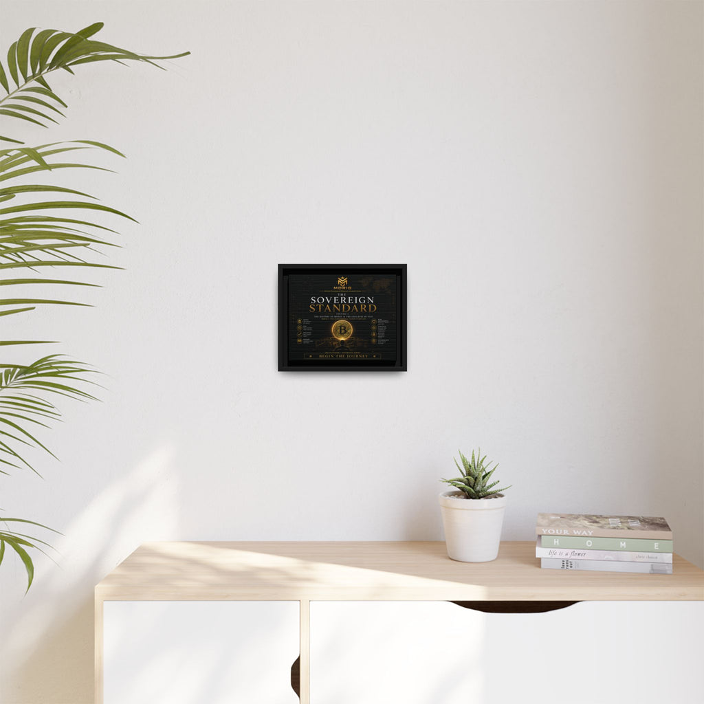 Framed Matte Canvas Print — "The Sovereign Standard" Bitcoin Art