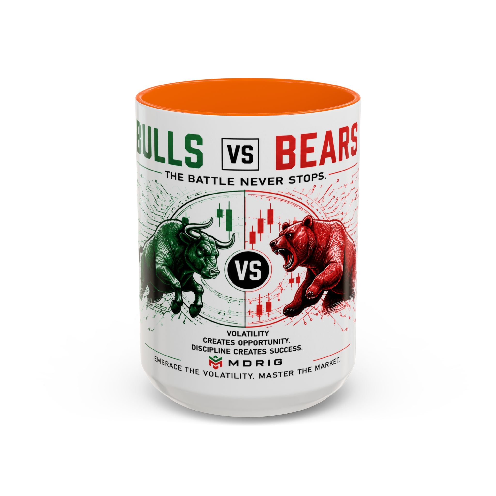 Bulls vs Bears Coffee Mug | Trader Coffee Cup | Stock Market Mug | Crypto Trading Gift | Day Trader Mug | Finance Lover Gift