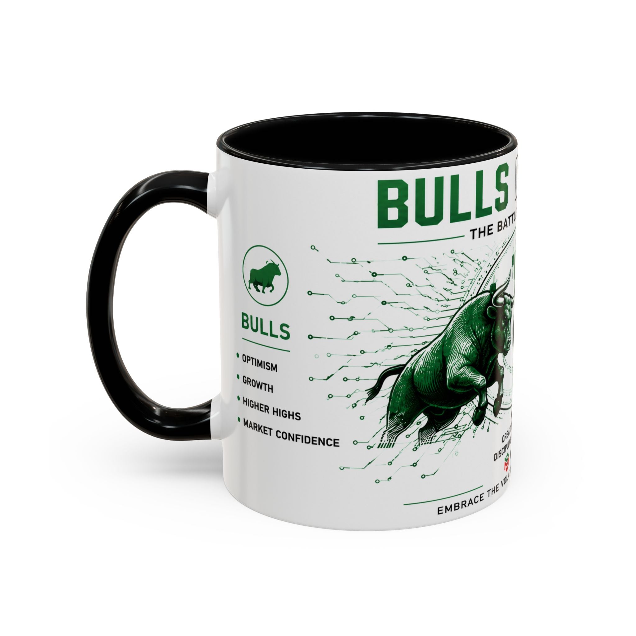 Bulls vs Bears Coffee Mug | Trader Coffee Cup | Stock Market Mug | Crypto Trading Gift | Day Trader Mug | Finance Lover Gift