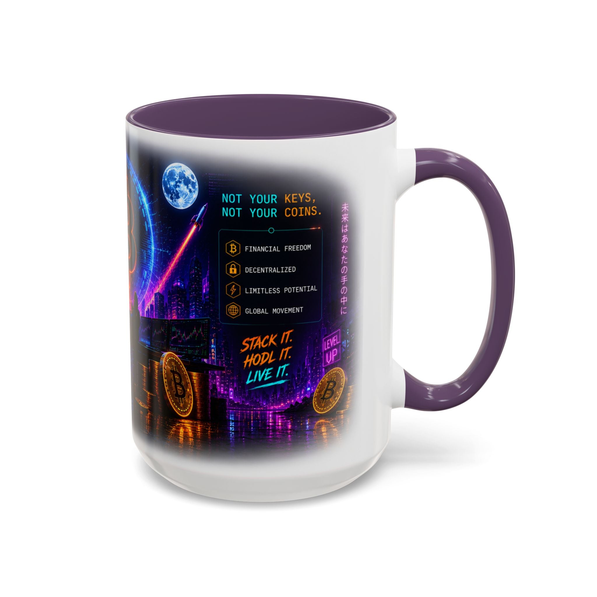Bitcoin Cyberpunk Coffee Mug | Crypto Trader Mug | Bitcoin Is Freedom Cup | Crypto Gift for Men | Cyberpunk Bitcoin Art Mug