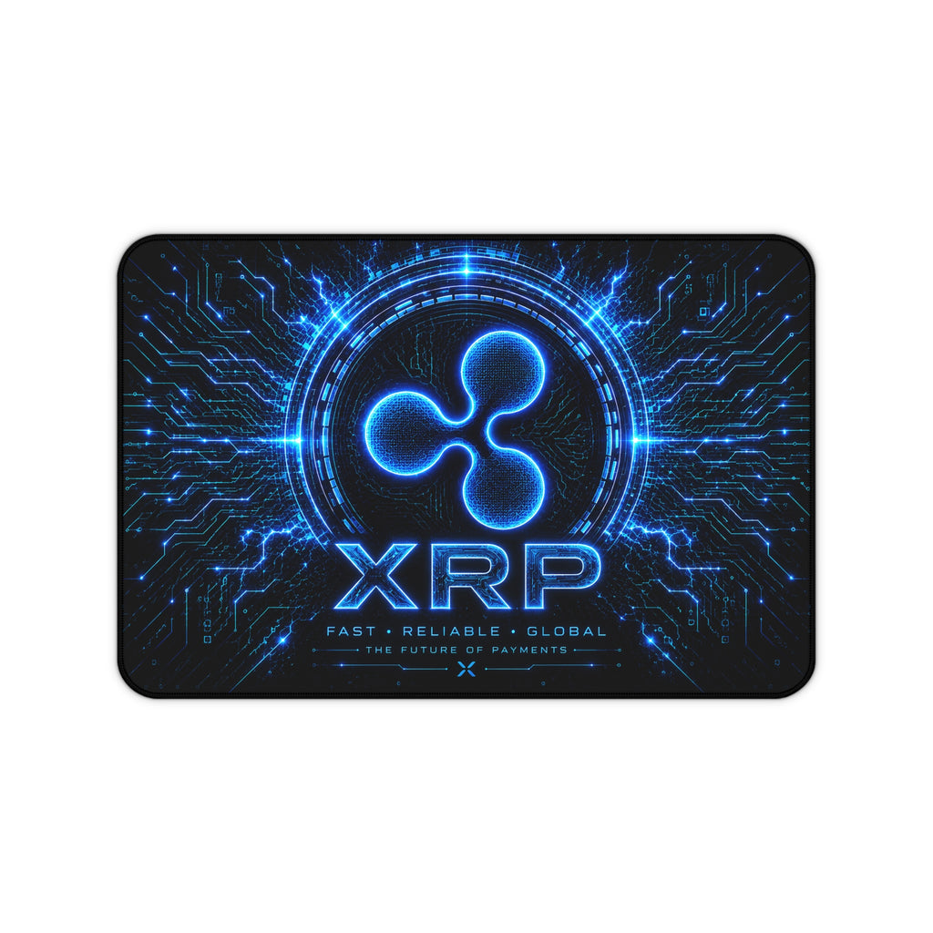 XRP cryptocurrency desk mat for Ripple fans crypto traders gamers and blockchain office decor