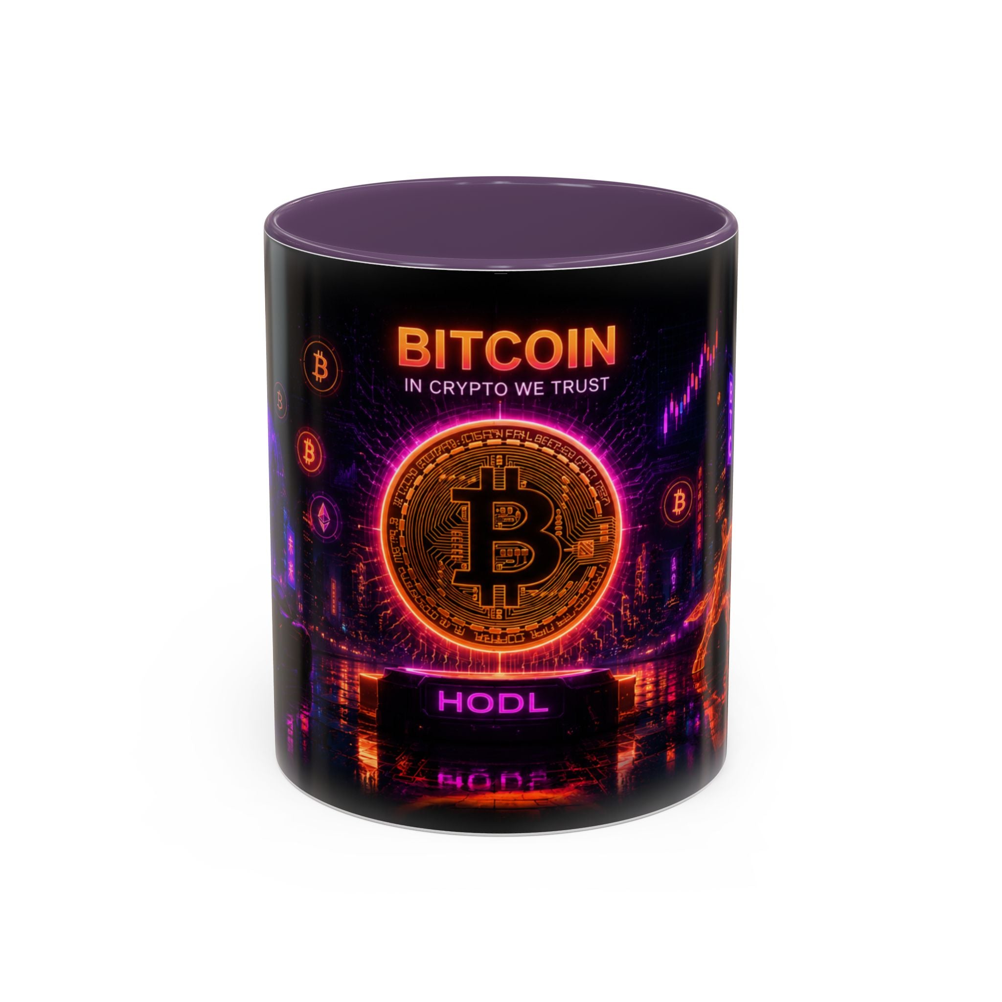 Bitcoin Cyberpunk Coffee Mug | Crypto Trader Mug | Bitcoin Is Freedom Cup | Crypto Gift for Men | Cyberpunk Bitcoin Art Mug