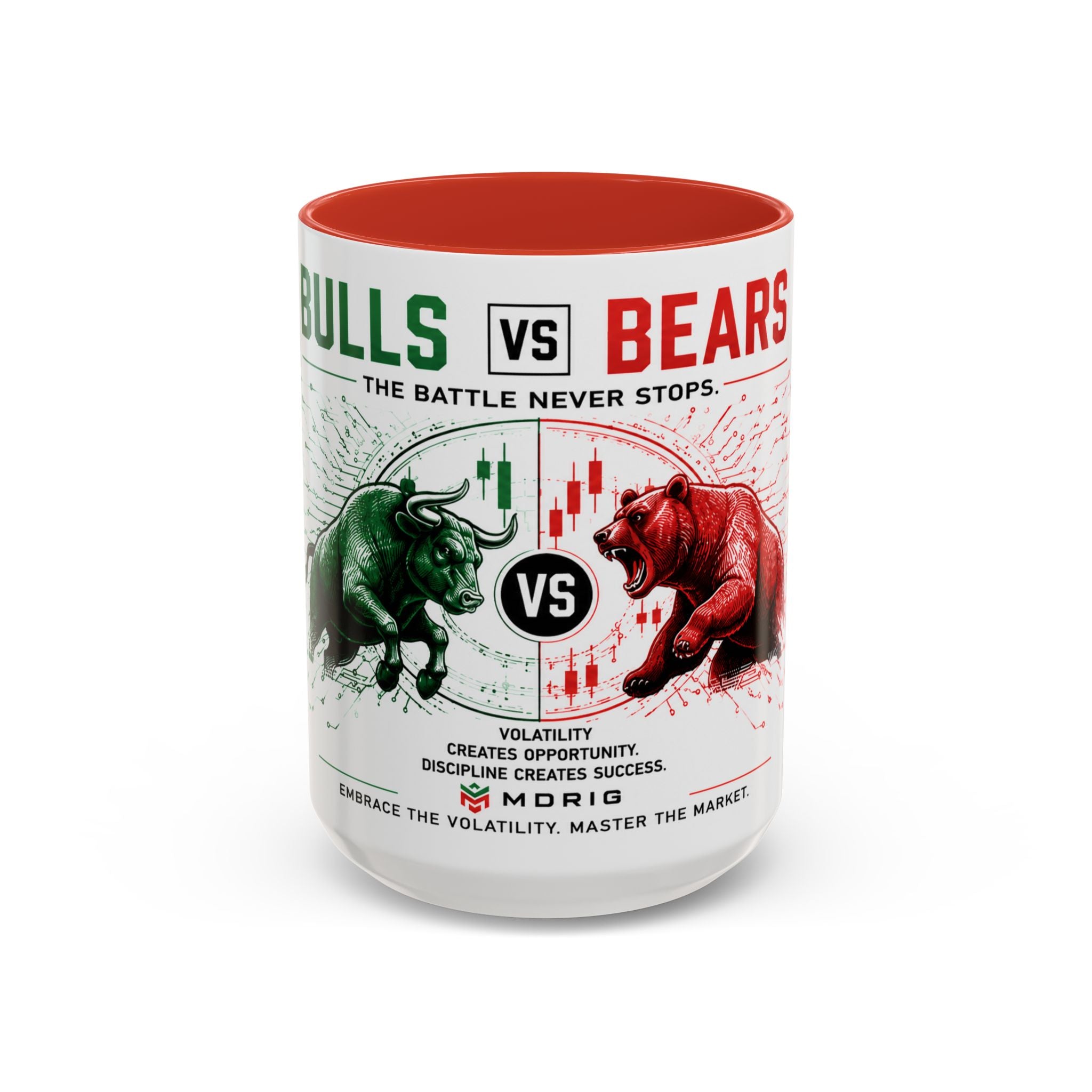Bulls vs Bears Coffee Mug | Trader Coffee Cup | Stock Market Mug | Crypto Trading Gift | Day Trader Mug | Finance Lover Gift