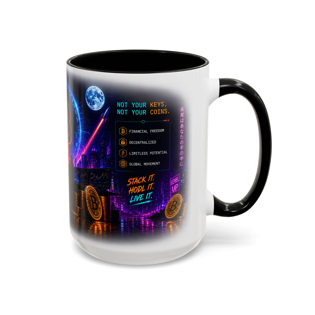 Bitcoin Cyberpunk Coffee Mug | Crypto Trader Mug | Bitcoin Is Freedom Cup | Crypto Gift for Men | Cyberpunk Bitcoin Art Mug