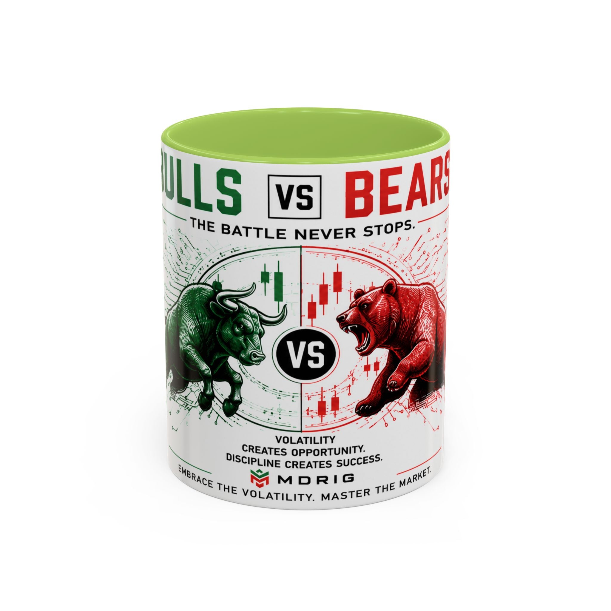 Bulls vs Bears Coffee Mug | Trader Coffee Cup | Stock Market Mug | Crypto Trading Gift | Day Trader Mug | Finance Lover Gift