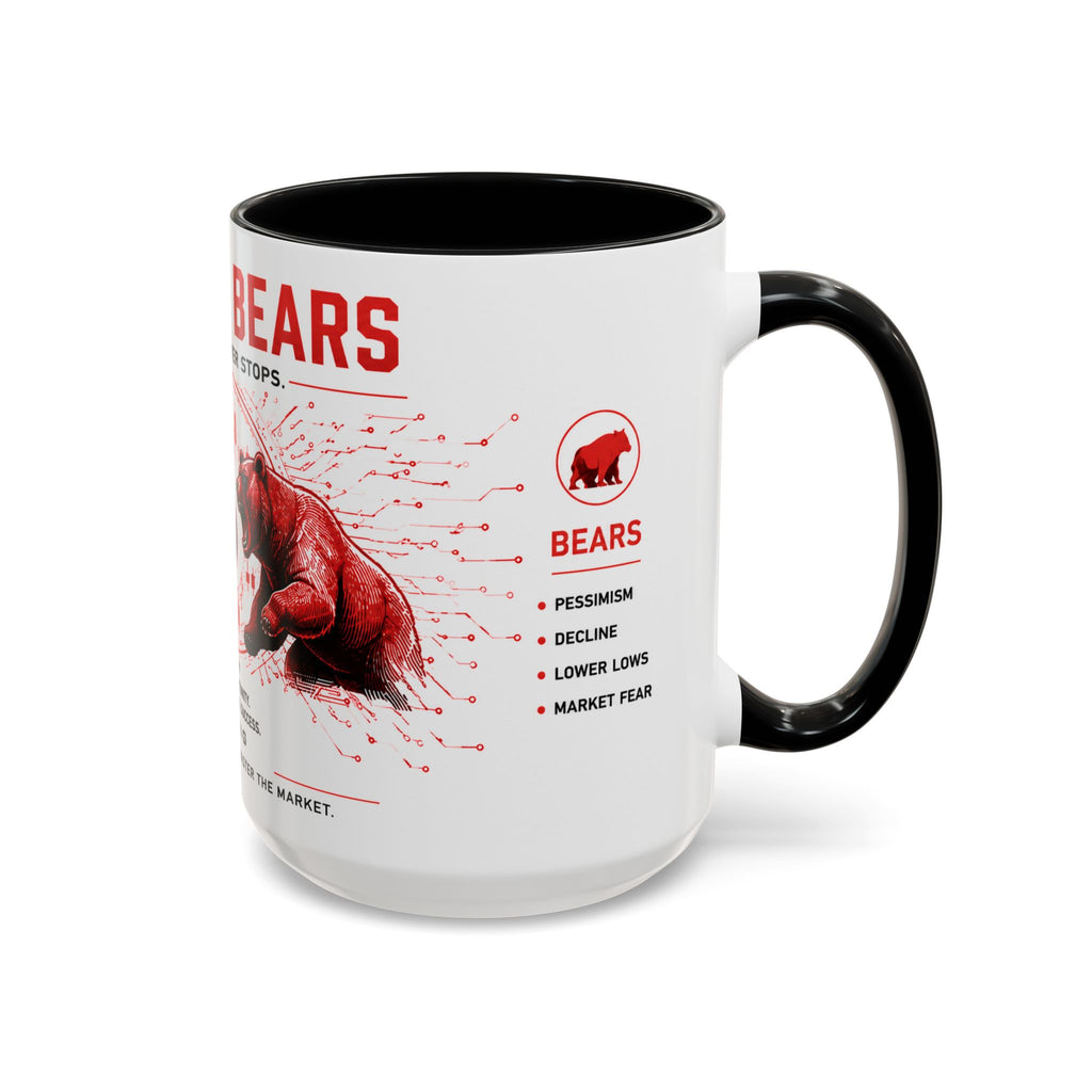 Bulls vs Bears Coffee Mug | Trader Coffee Cup | Stock Market Mug | Crypto Trading Gift | Day Trader Mug | Finance Lover Gift