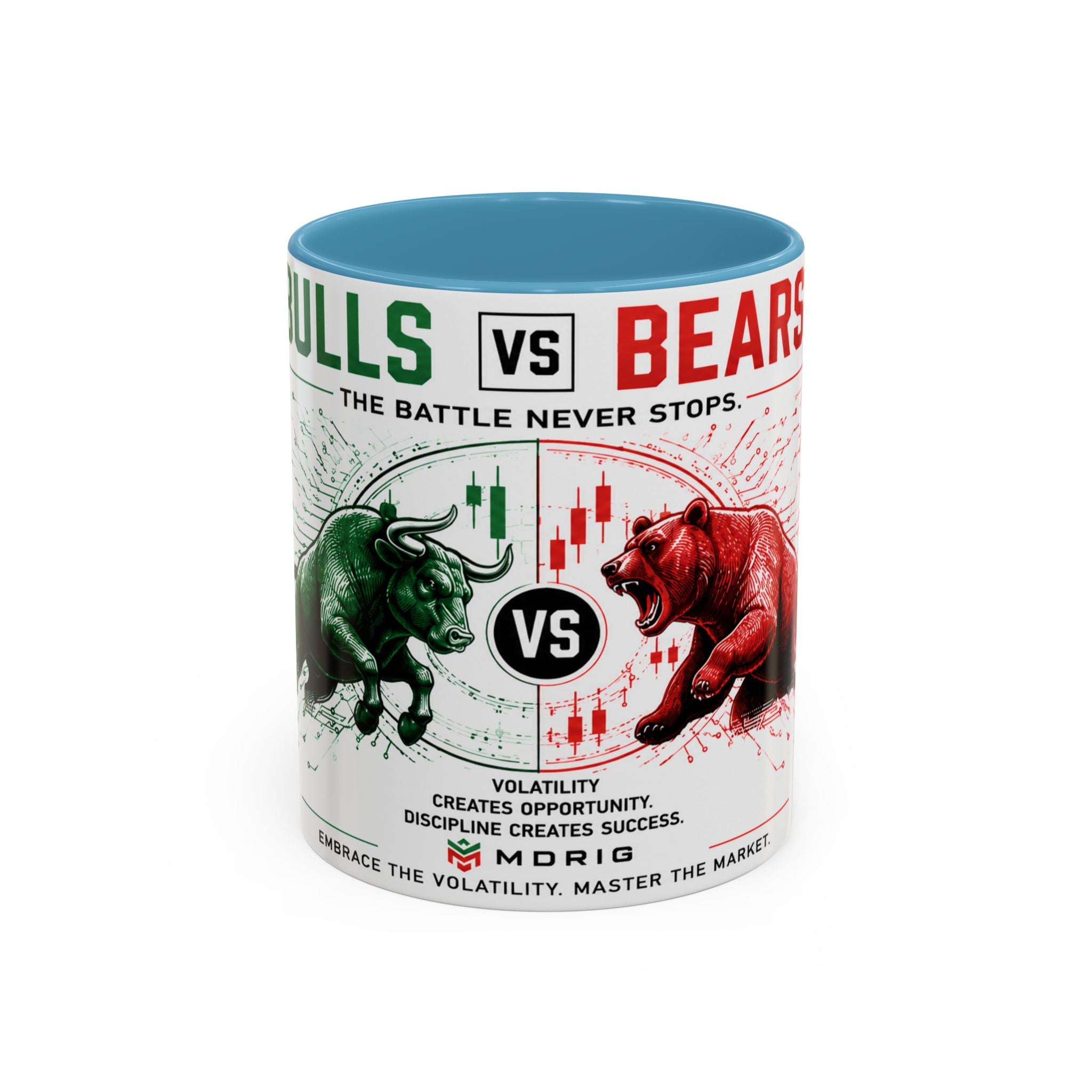 Bulls vs Bears Coffee Mug | Trader Coffee Cup | Stock Market Mug | Crypto Trading Gift | Day Trader Mug | Finance Lover Gift