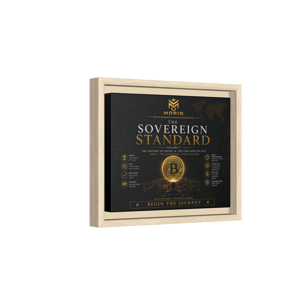 Framed Matte Canvas Print — "The Sovereign Standard" Bitcoin Art