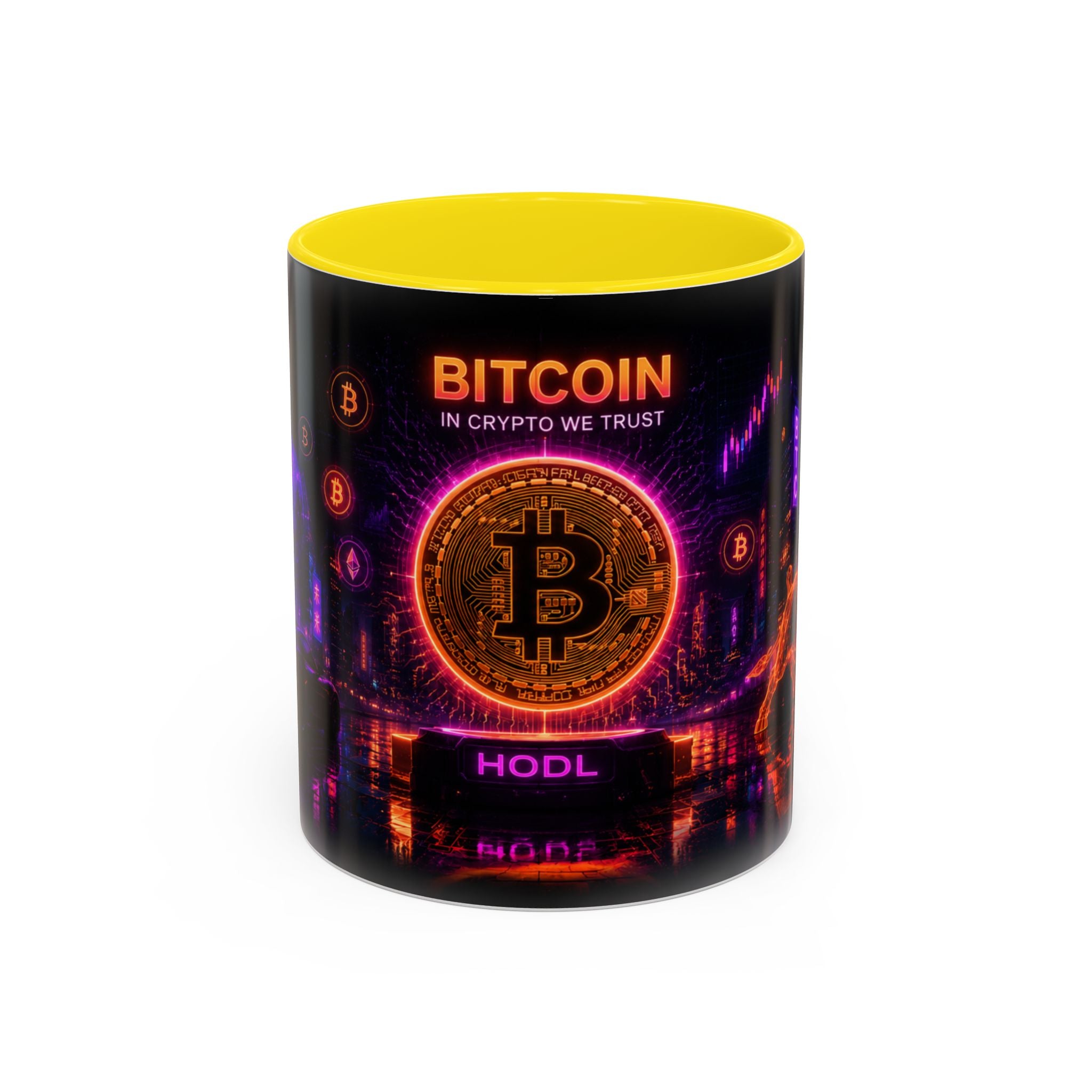 Bitcoin Cyberpunk Coffee Mug | Crypto Trader Mug | Bitcoin Is Freedom Cup | Crypto Gift for Men | Cyberpunk Bitcoin Art Mug