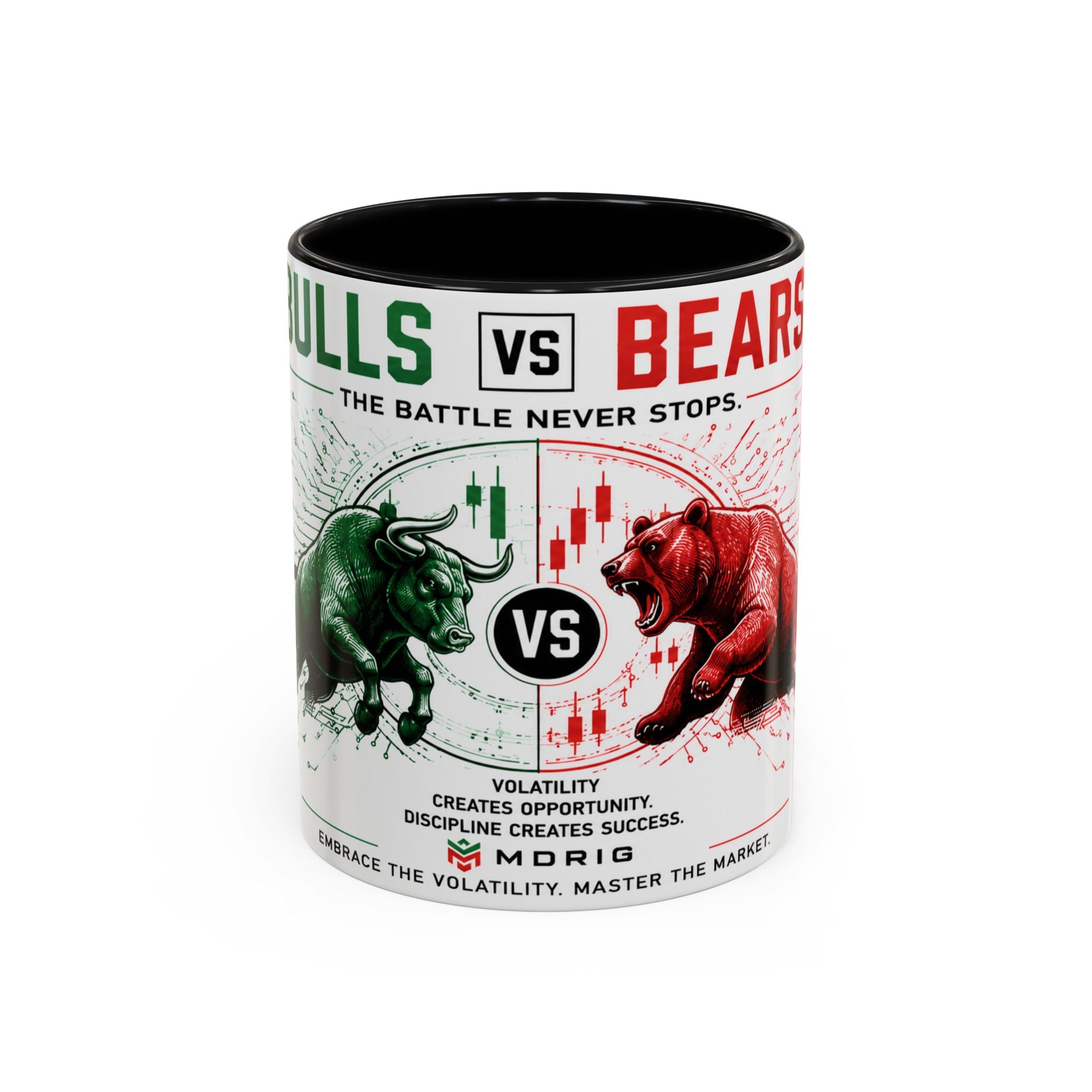 Bulls vs Bears coffee mug for stock traders crypto investors and finance lover gifts