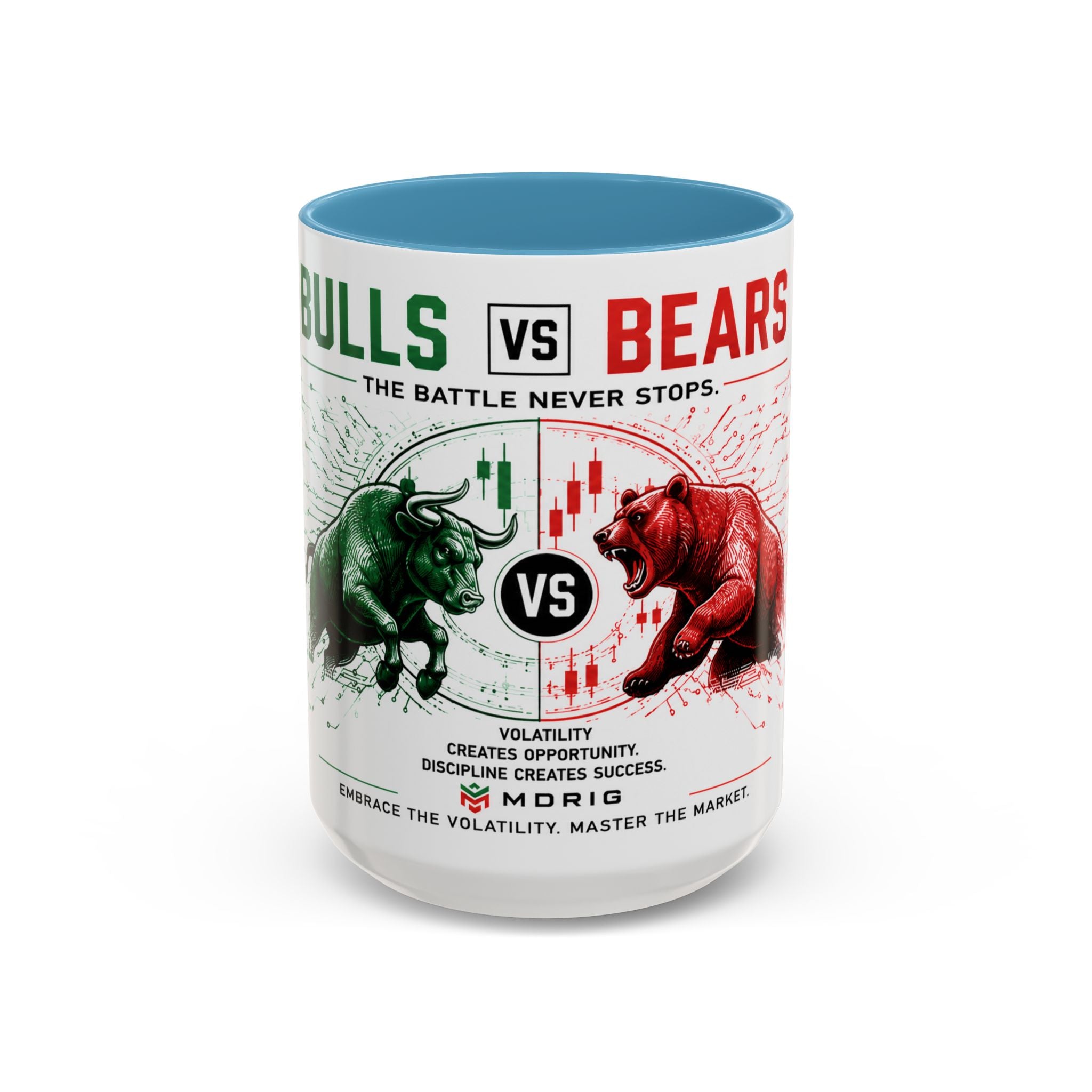 Bulls vs Bears Coffee Mug | Trader Coffee Cup | Stock Market Mug | Crypto Trading Gift | Day Trader Mug | Finance Lover Gift