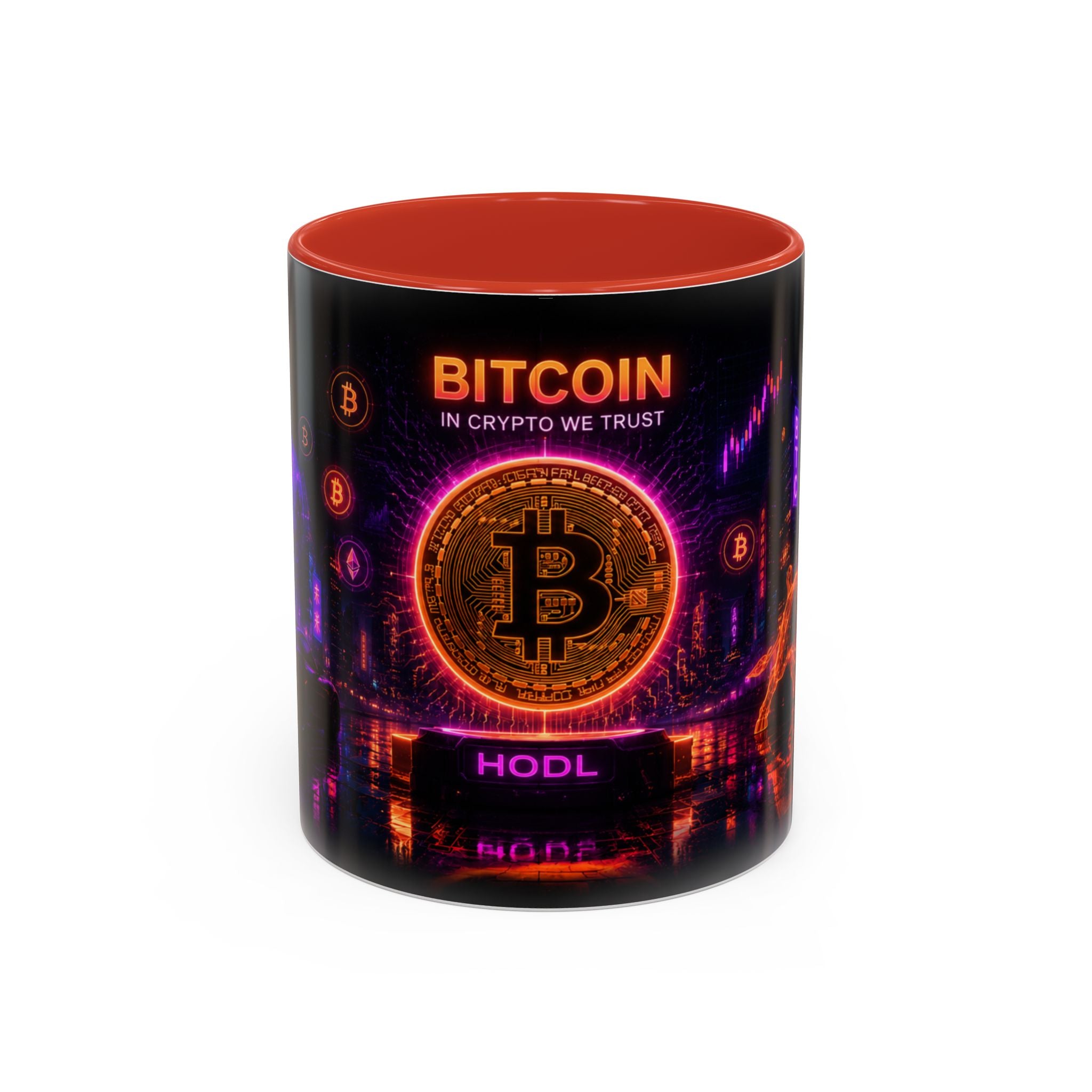 Bitcoin is freedom mug product image for cryptocurrency investors and finance gifts
