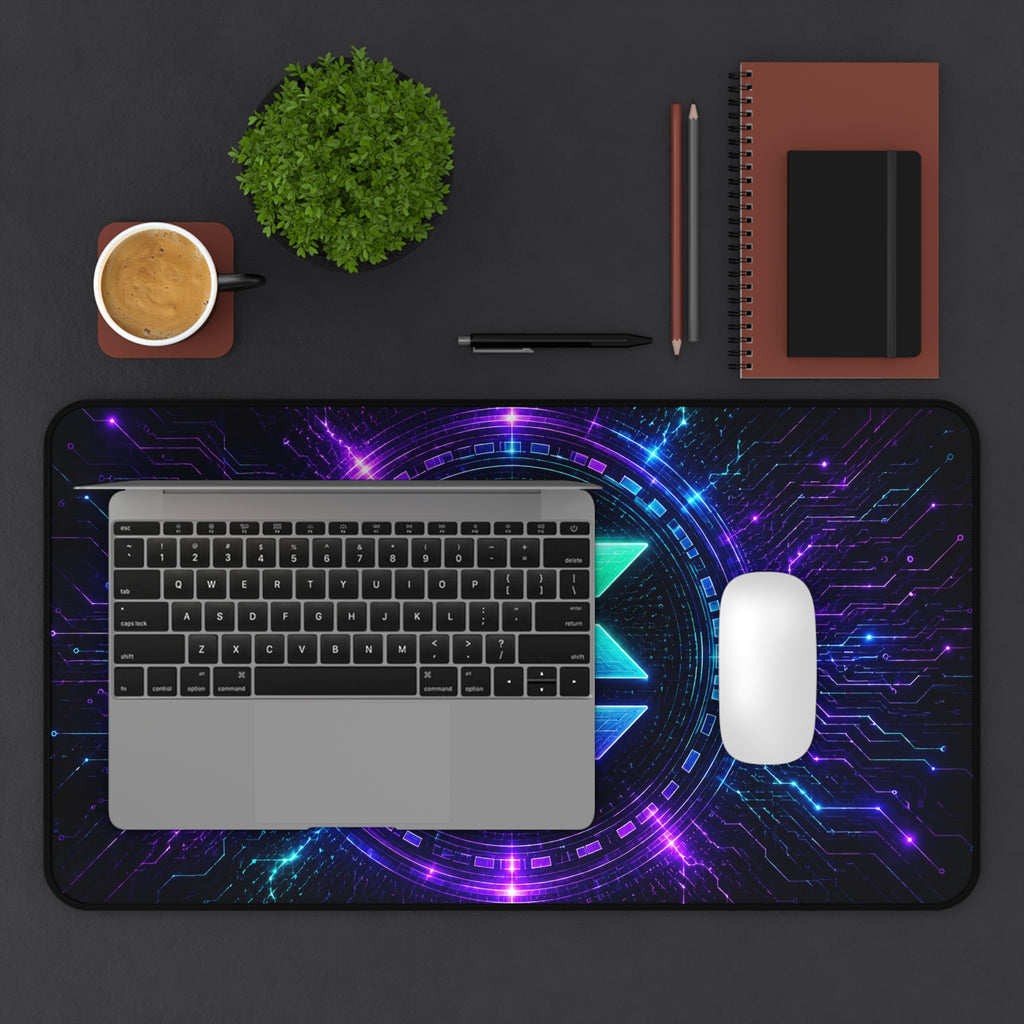 Solana Desk Mat | SOL Crypto Mouse Pad | Cyberpunk Gaming Setup | Solana Trader Desk Pad | Neon Crypto Office Decor
