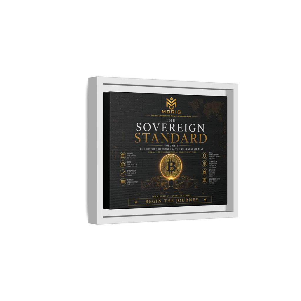 Framed Matte Canvas Print — "The Sovereign Standard" Bitcoin Art
