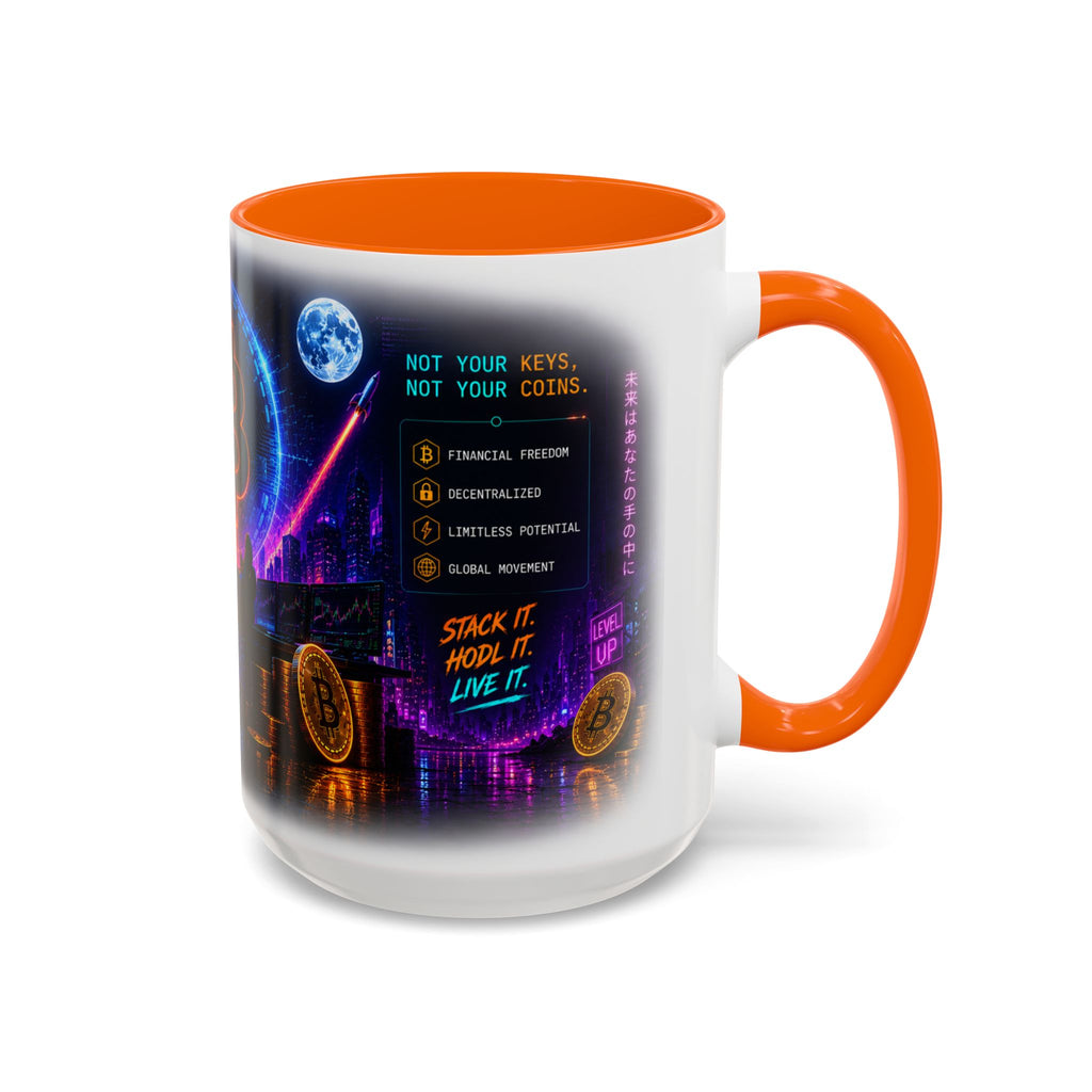 Bitcoin Cyberpunk Coffee Mug | Crypto Trader Mug | Bitcoin Is Freedom Cup | Crypto Gift for Men | Cyberpunk Bitcoin Art Mug